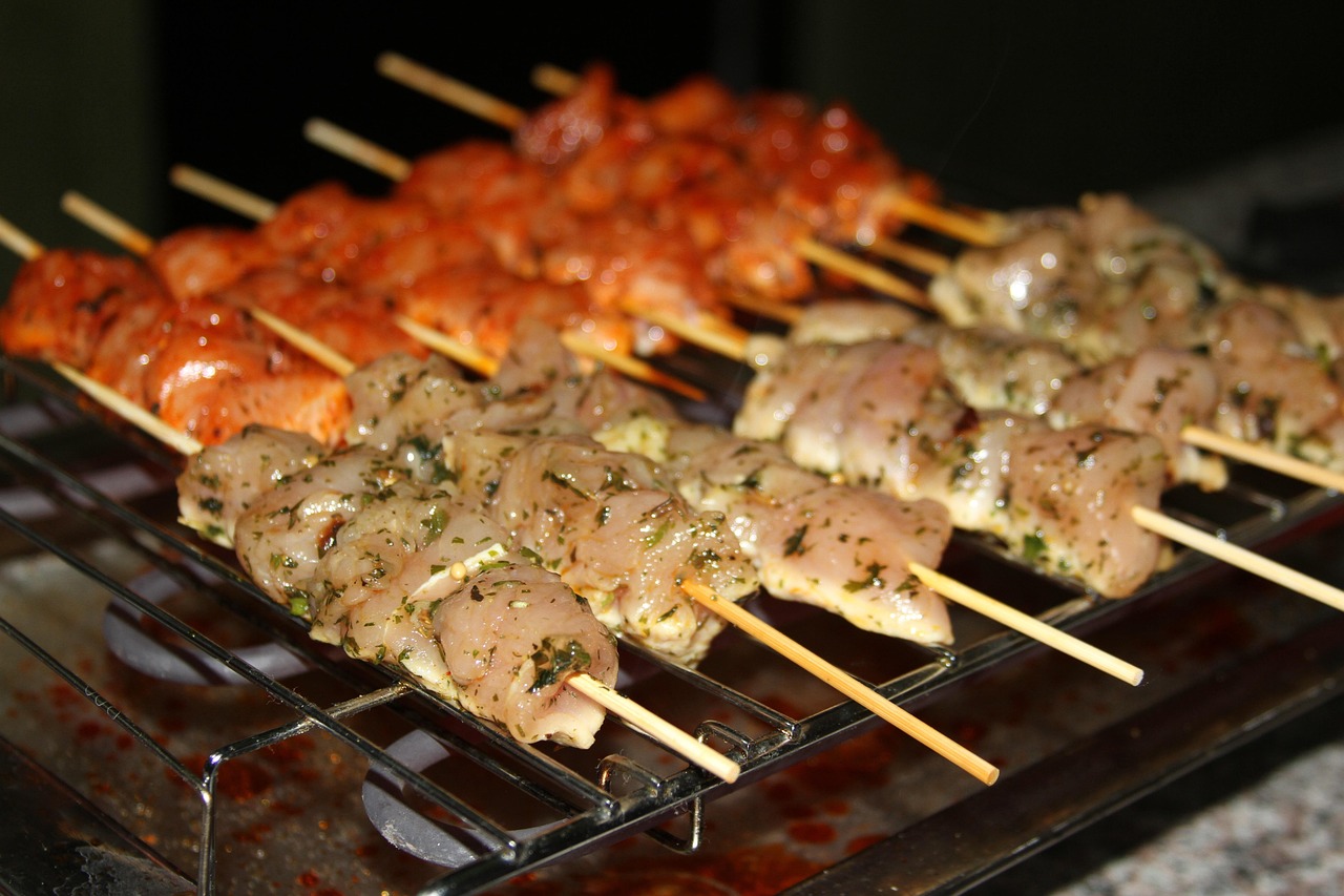 barbecue, skewer, marinade, chicken, white chicken, turkey, grid, grill, chicken skewer, food, recipe, receipts, hot, power, eat, nouriture, coal, nutrition, nature, outside, fauna, leaf, tree, horizontal, drink, nouriture, nouriture, nouriture, nouriture, nouriture